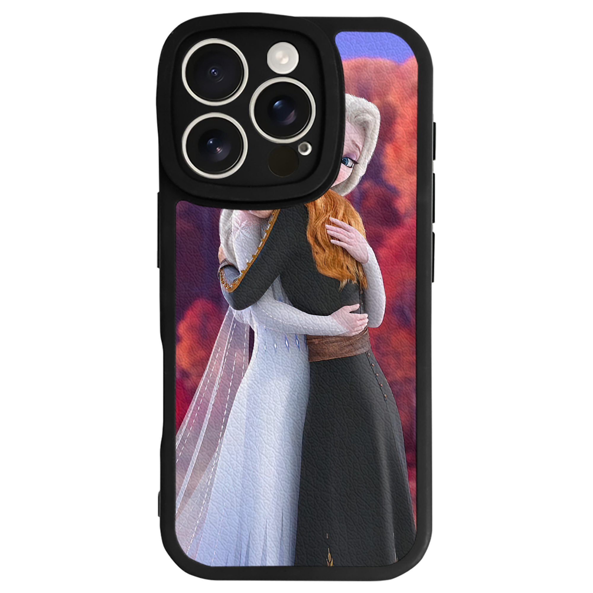 （画像用） アナと雪の女王 アンナ エルサ Frozen Anna Elsa 【iPhone 16シリーズ対応】シリコンスマホケース（レザー調） 材質：シリコン